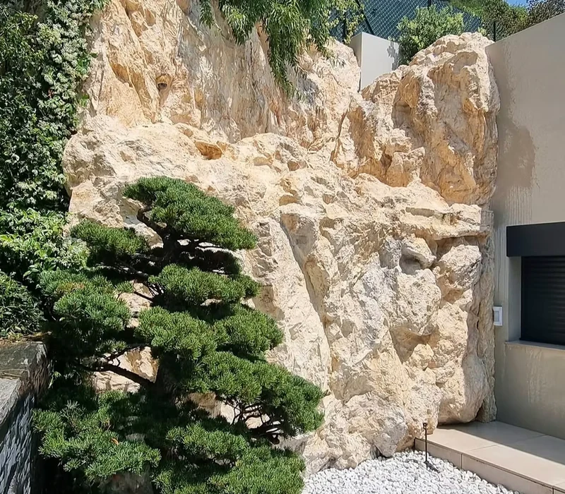 Habillage Mural – Habillage mur béton, mur imitation roche, parement roche, décor mural rocher, habillage façade rocher